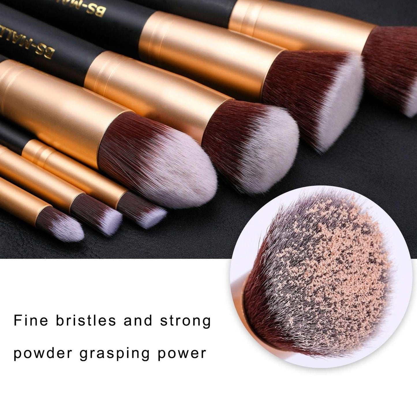 Gold Makeup Brushes Set-3