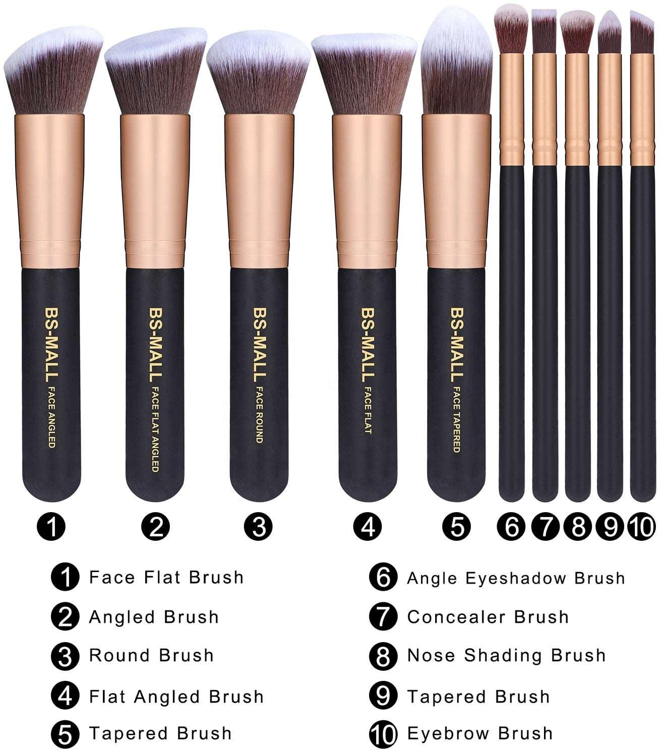 Gold Makeup Brushes Set-4